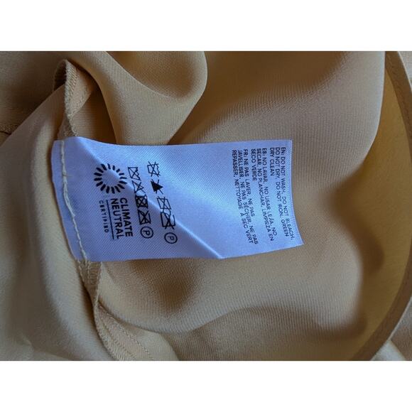 NWD Reformation Ronda Silk Wedding Gown Maxi Dress Size 14 Sunshine #4A458 - Picture 16 of 16